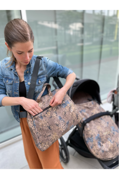 PINKIE Wickeltasche  Suede Japan Taupe II M