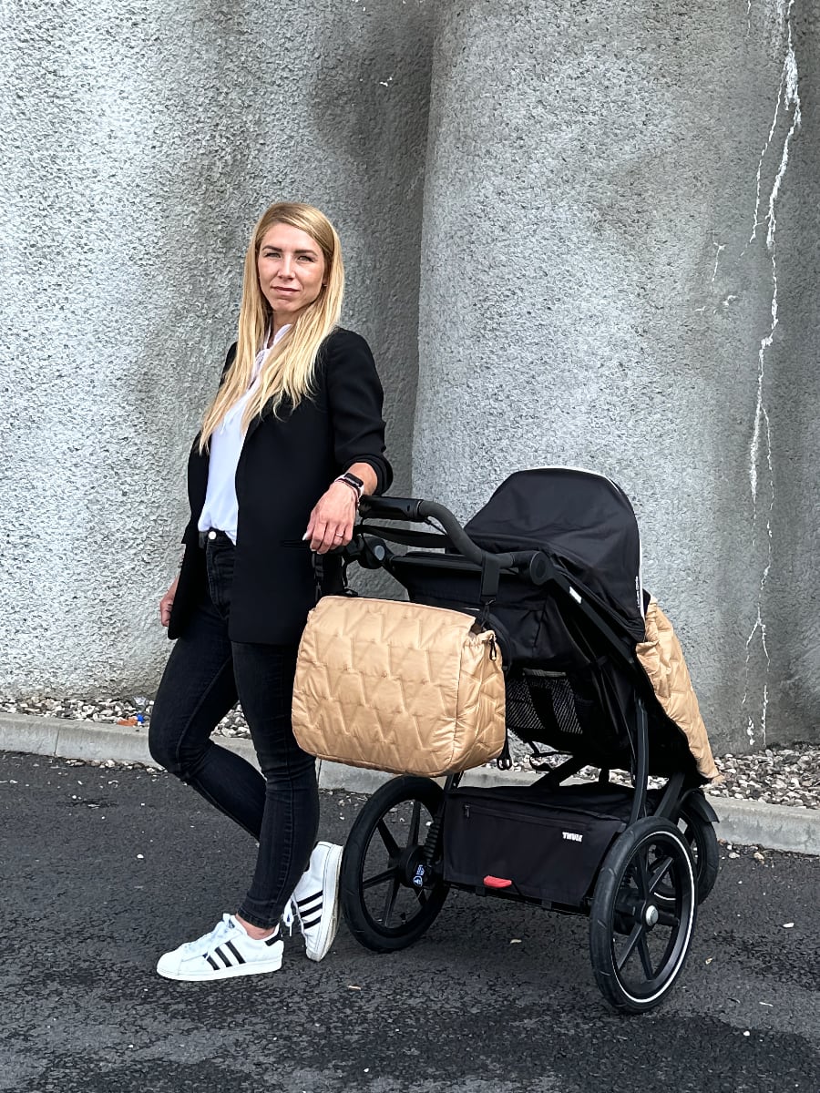 PINKIE Handtasche/Wickeltasche  Vee Sand M