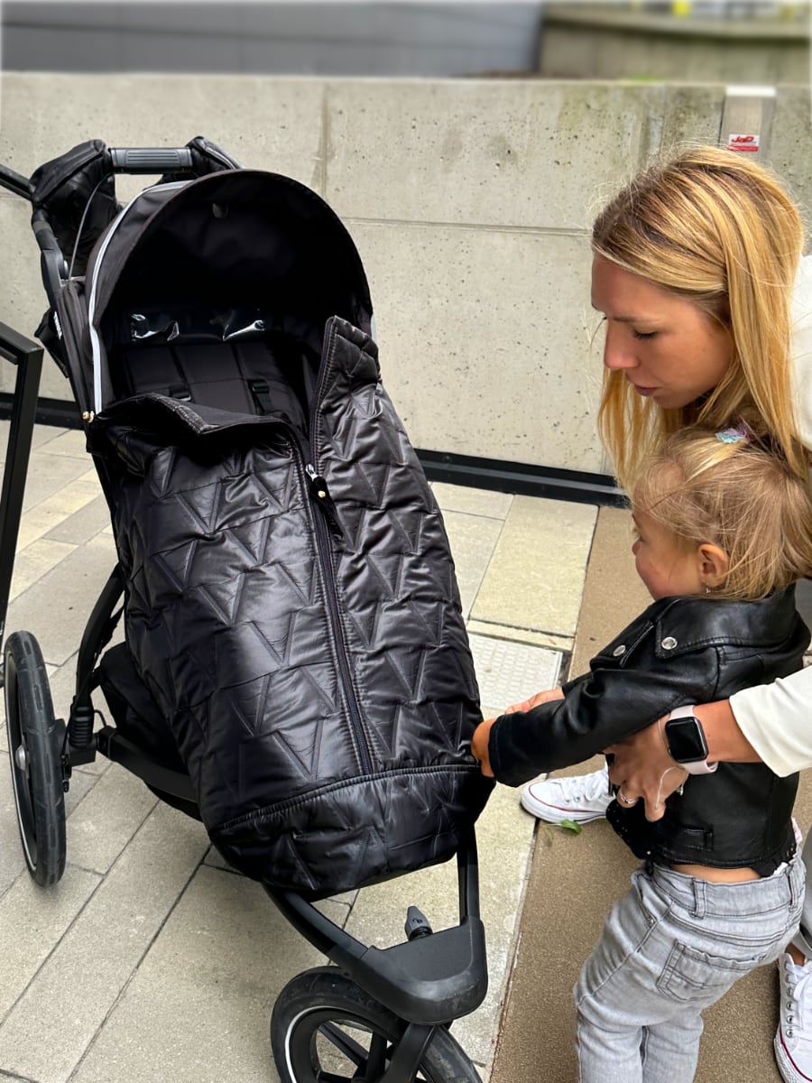 Mitwachsende Beindecke Pinkie Vee Black