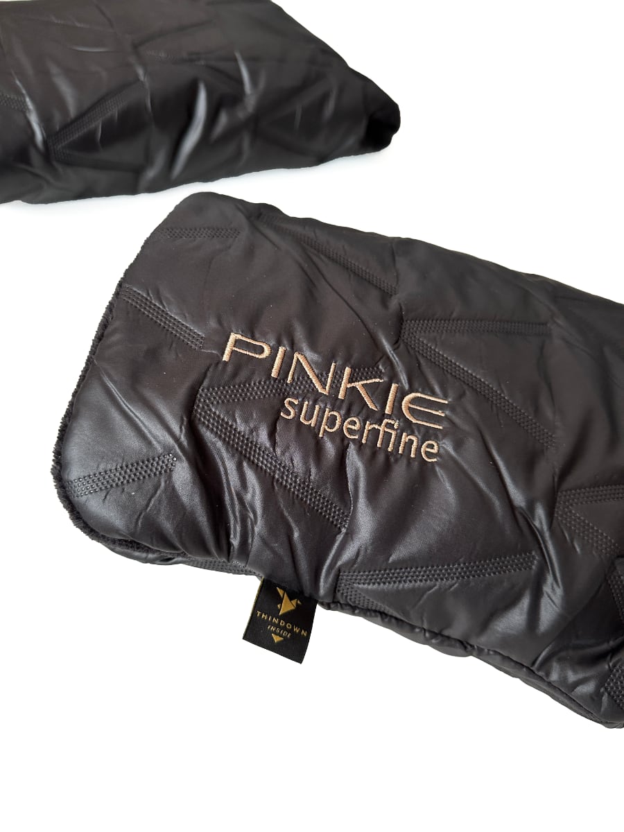 PINKIE Daunen Kinderwagenhandschuhe Superfine Vee Black