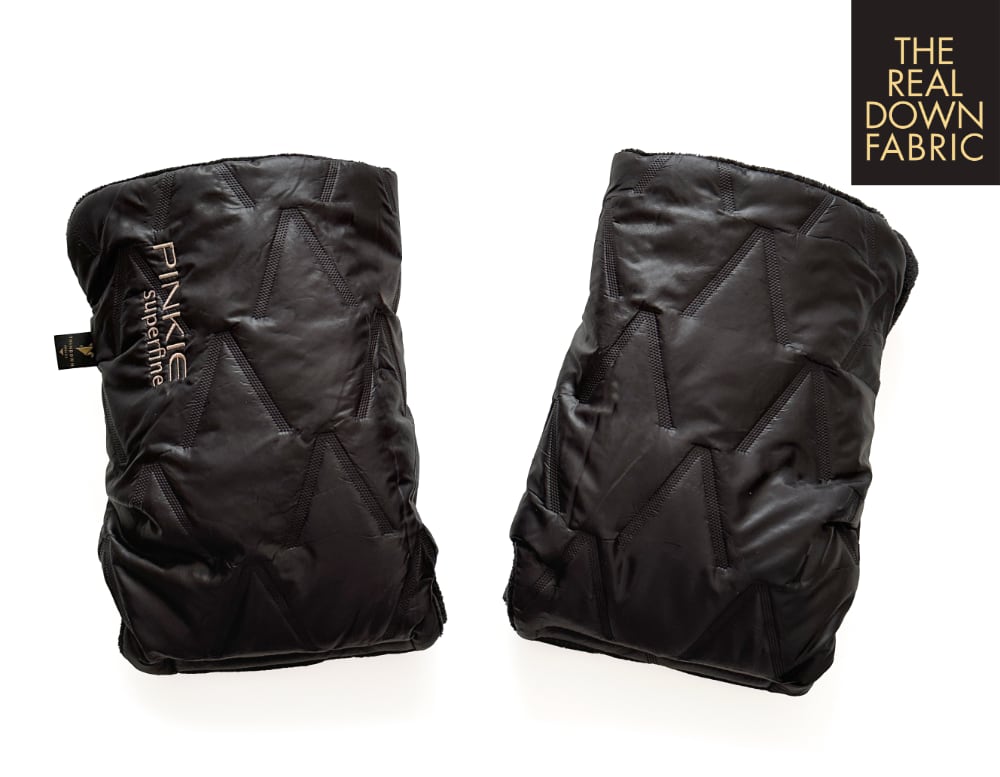 PINKIE Daunen Kinderwagenhandschuhe Superfine Vee Black
