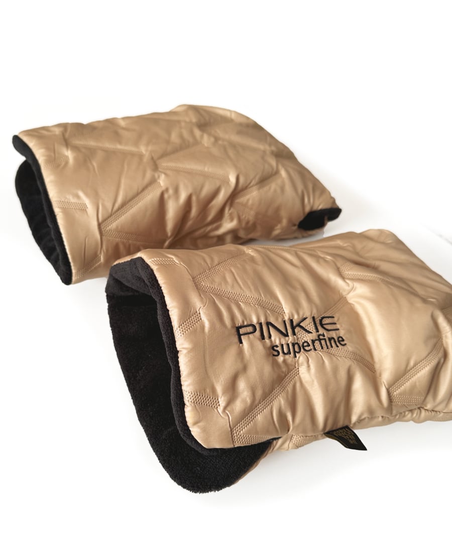 PINKIE Daunen Kinderwagenhandschuhe Superfine Vee Sand