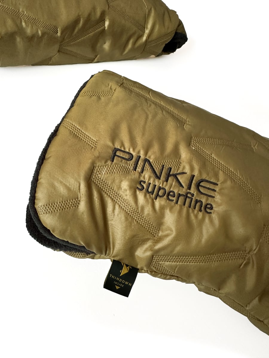 PINKIE Daunen Kinderwagenhandschuhe Superfine Vee Olive