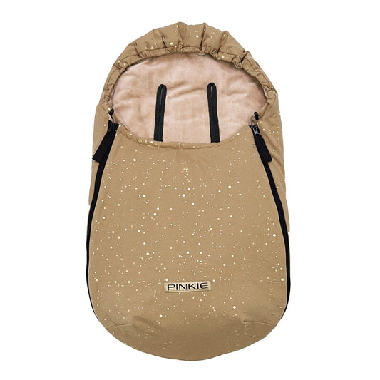 PINKIE Dünner Fußsack Shine Gold Camel 0-12 Monate