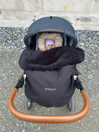 Warme zubindbare Decke Pinkie Softshell Black