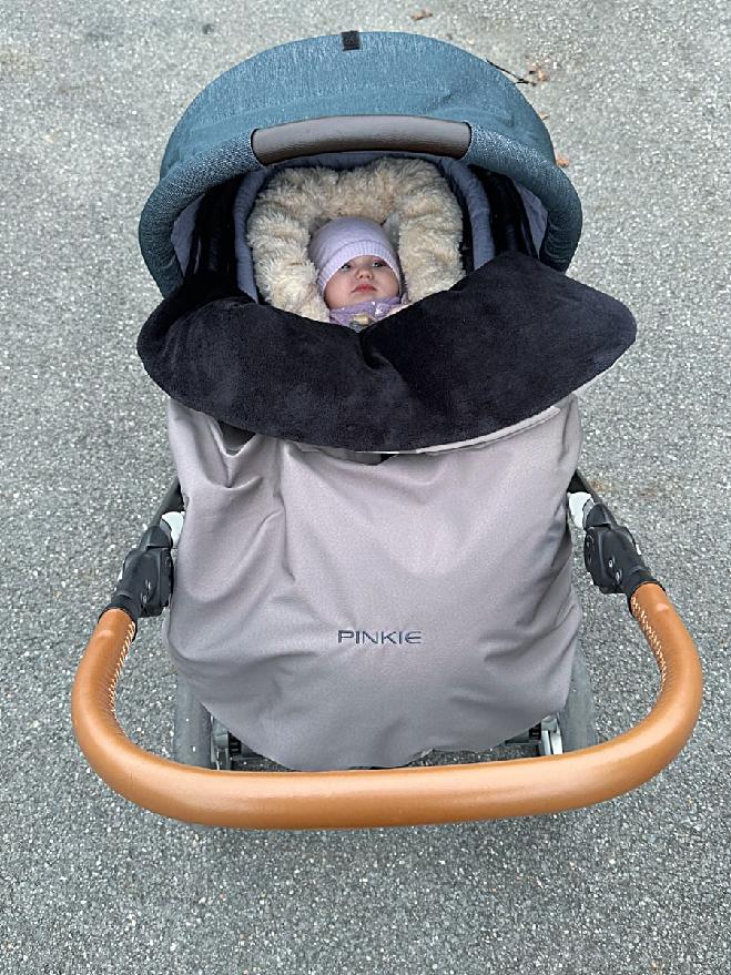 Warme zubindbare Decke Pinkie Softshell Grey