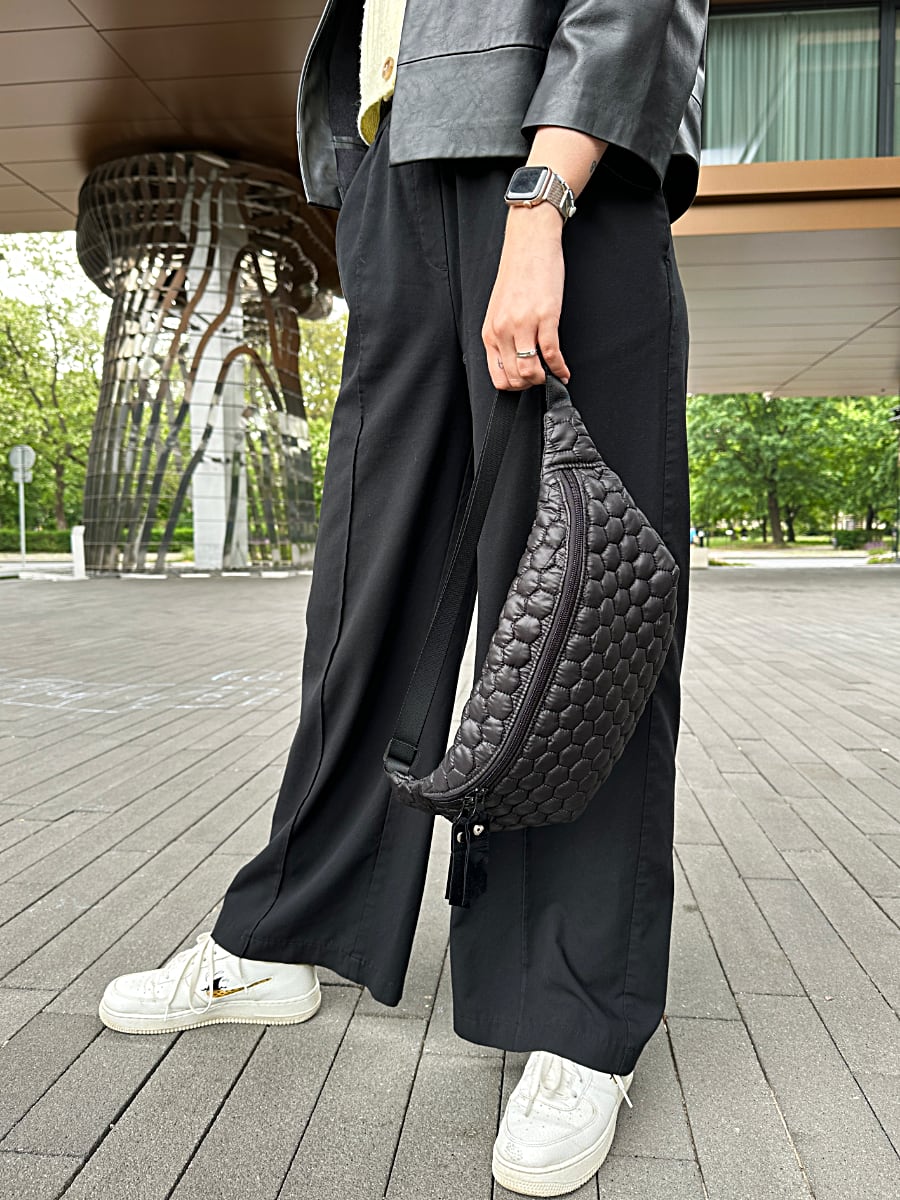 PINKIE Kleine Bauchtasche Big Comb Black