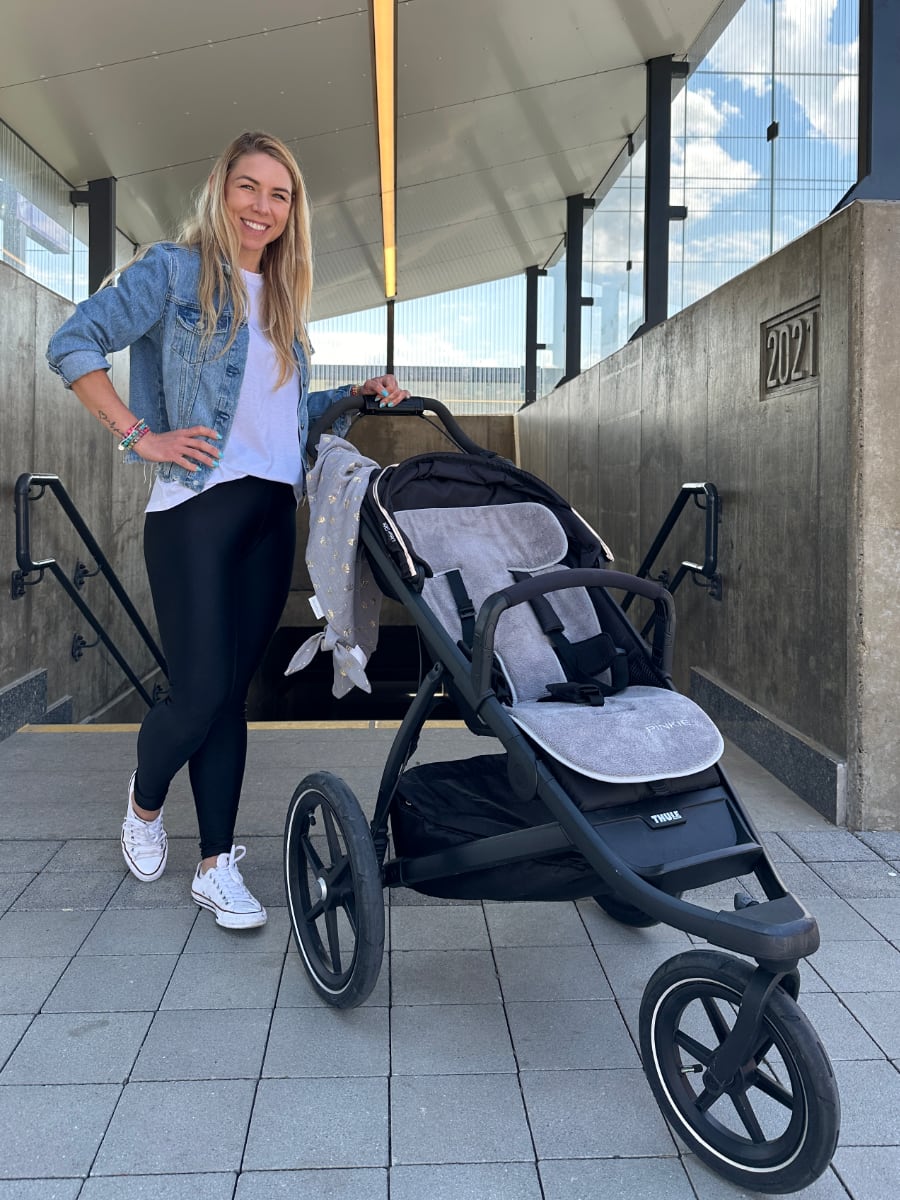 PINKIE Verlängerte Sitzeinlage für den Sommer Bamboo Grey