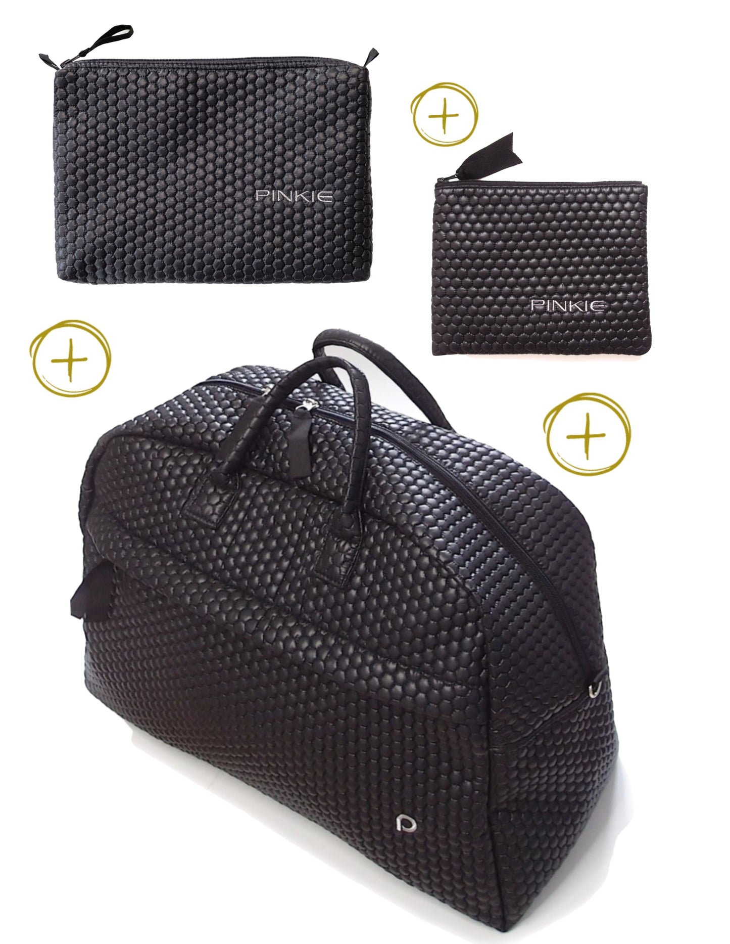 PINKIE Set Reisetaschen Black Comb