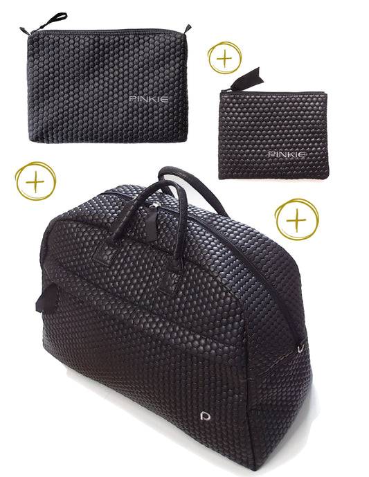 PINKIE Set Reisetaschen Black Comb