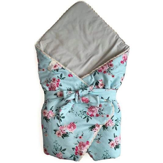 Einschlagdecke Bellou Turquoise Flowers BIO