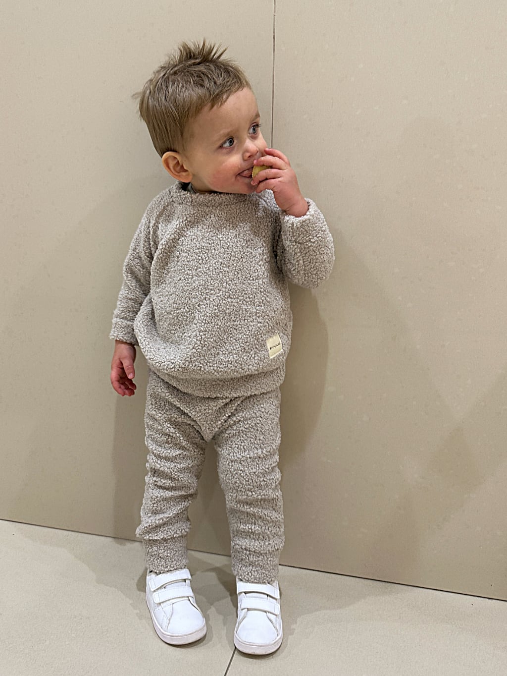 PINKIE Sweatshirt Teddy Light Grey