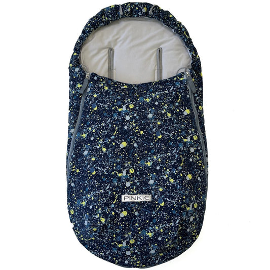 PINKIE Dünner Fußsack Spot Neon Blue BIO
