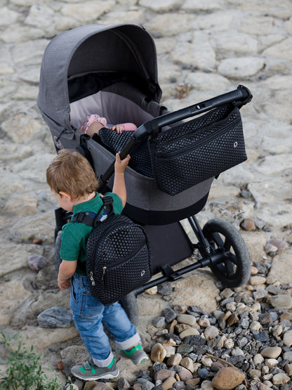 PINKIE Winterfußsack Black Comb 0-12 Mon.