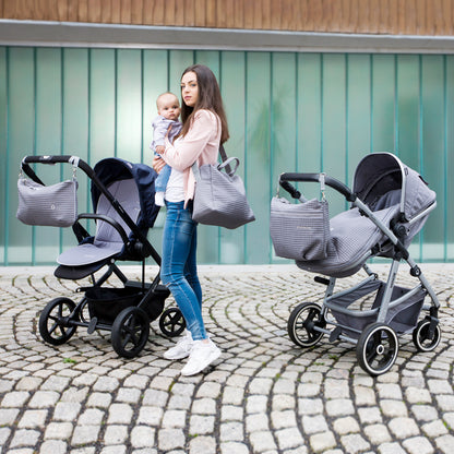 PINKIE Winterfußsack Small Grey Comb 0-12 Mon.
