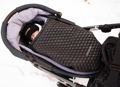 PINKIE Winterfußsack Big Comb Black 0-12 Mon.
