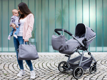 PINKIE Dünner Fußsack Small Grey Comb