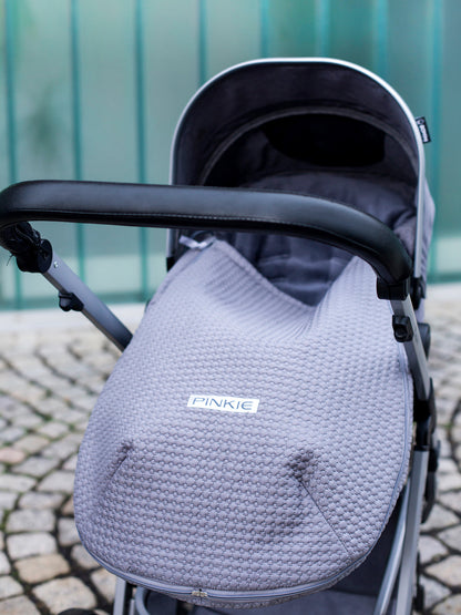 PINKIE Dünner Fußsack Small Grey Comb