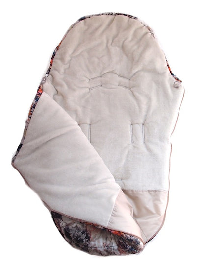 Winterfußsack Pinkie Bugee Flower mit Pelzkragen