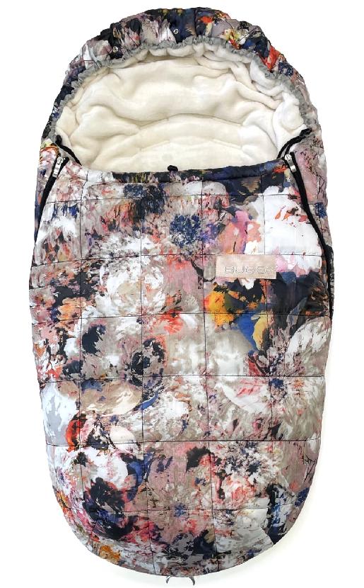 Winterfußsack Pinkie Bugee Flower mit Pelzkragen