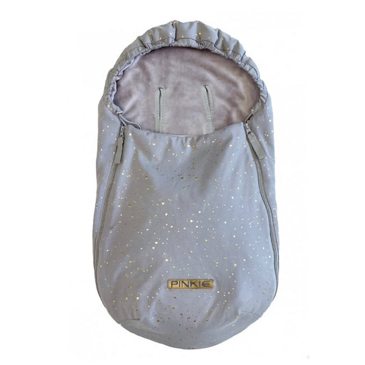 PINKIE Dünner Fußsack Shine Gold Grey 0-12 Monate