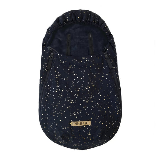 PINKIE Dünner Fußsack Shine Gold Black 0-12 Monate