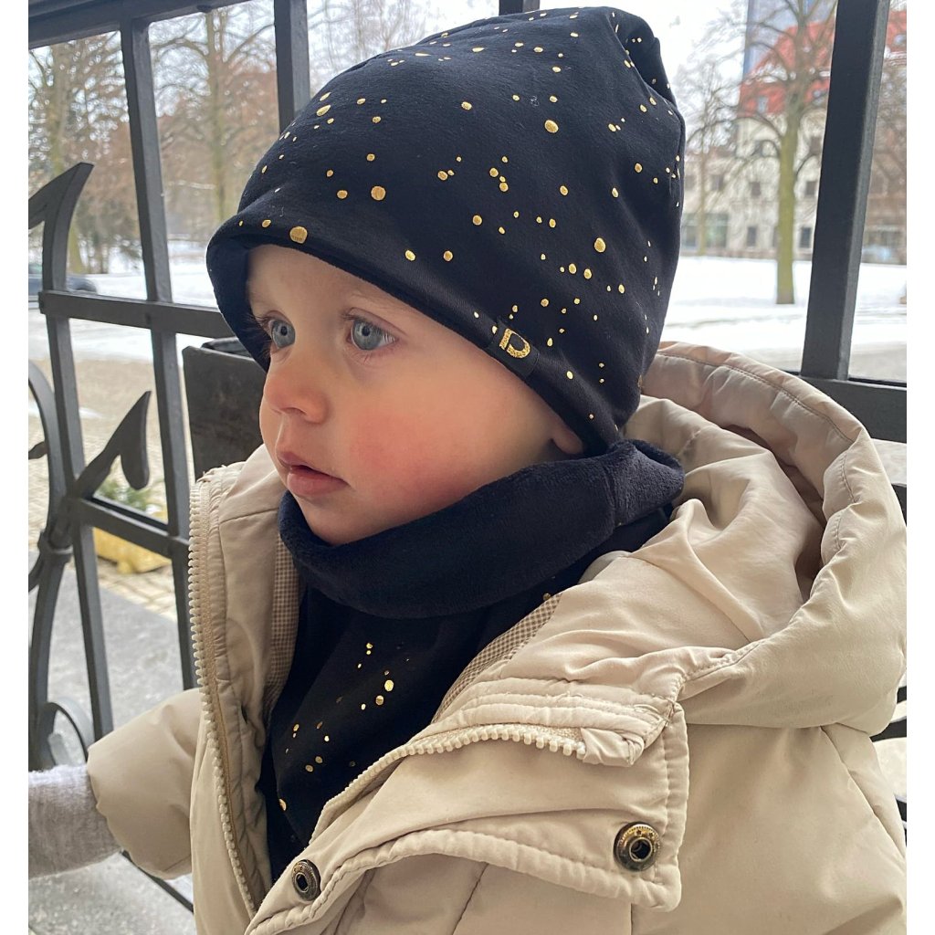 PINKIE Mütze Shine Gold Black