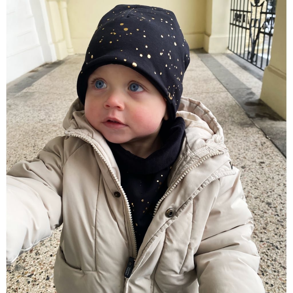 PINKIE Mütze Shine Gold Black