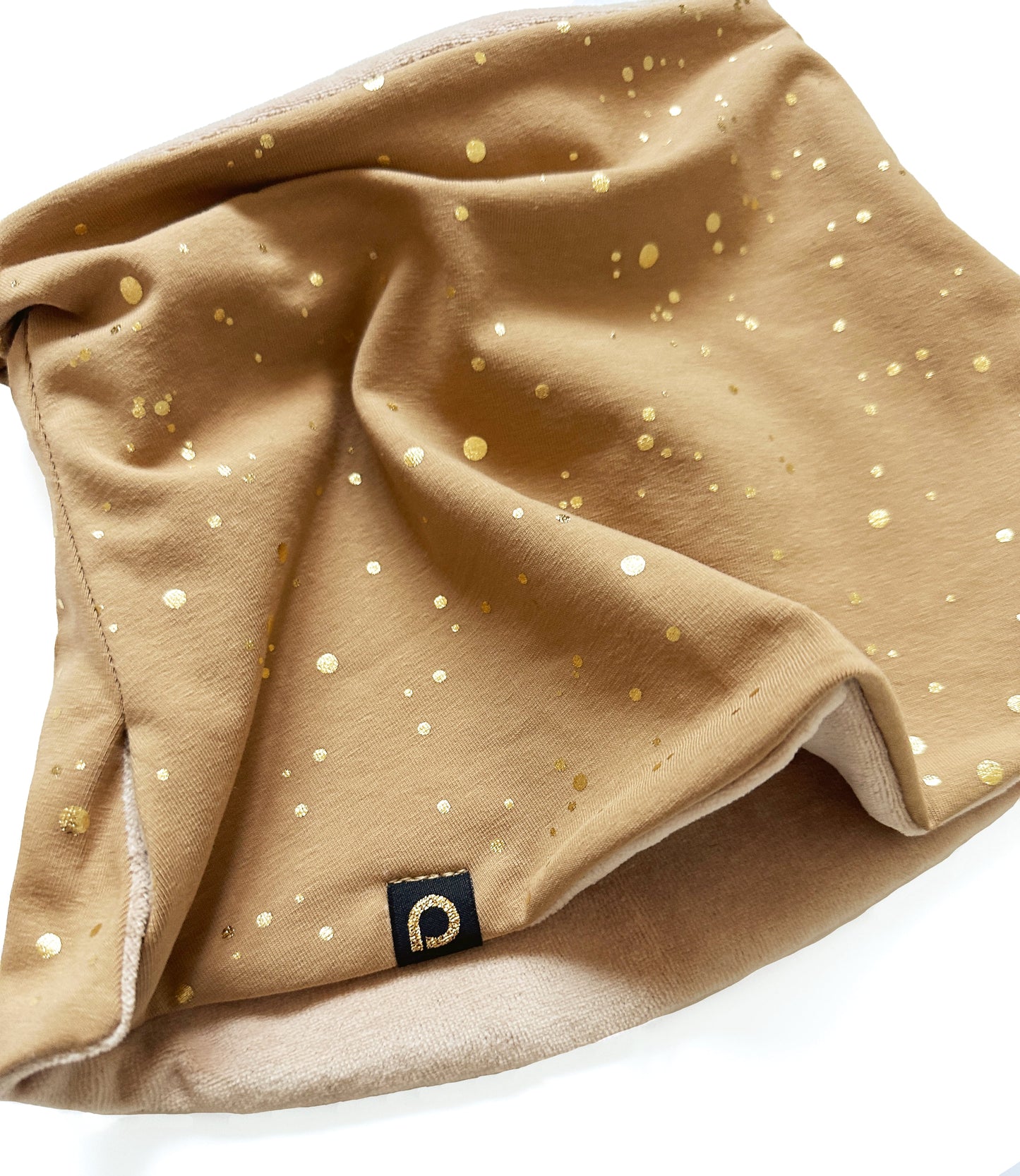 PINKIE Schlauchschal Shine Gold Camel