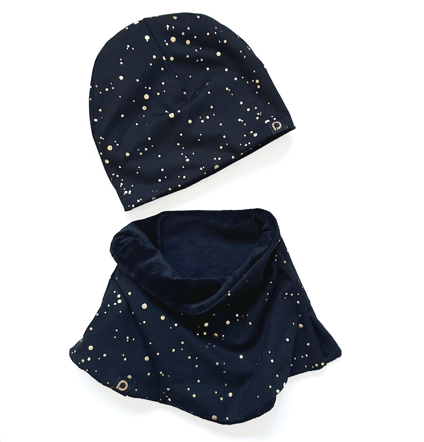 PINKIE Schlauchschal Shine Gold Black