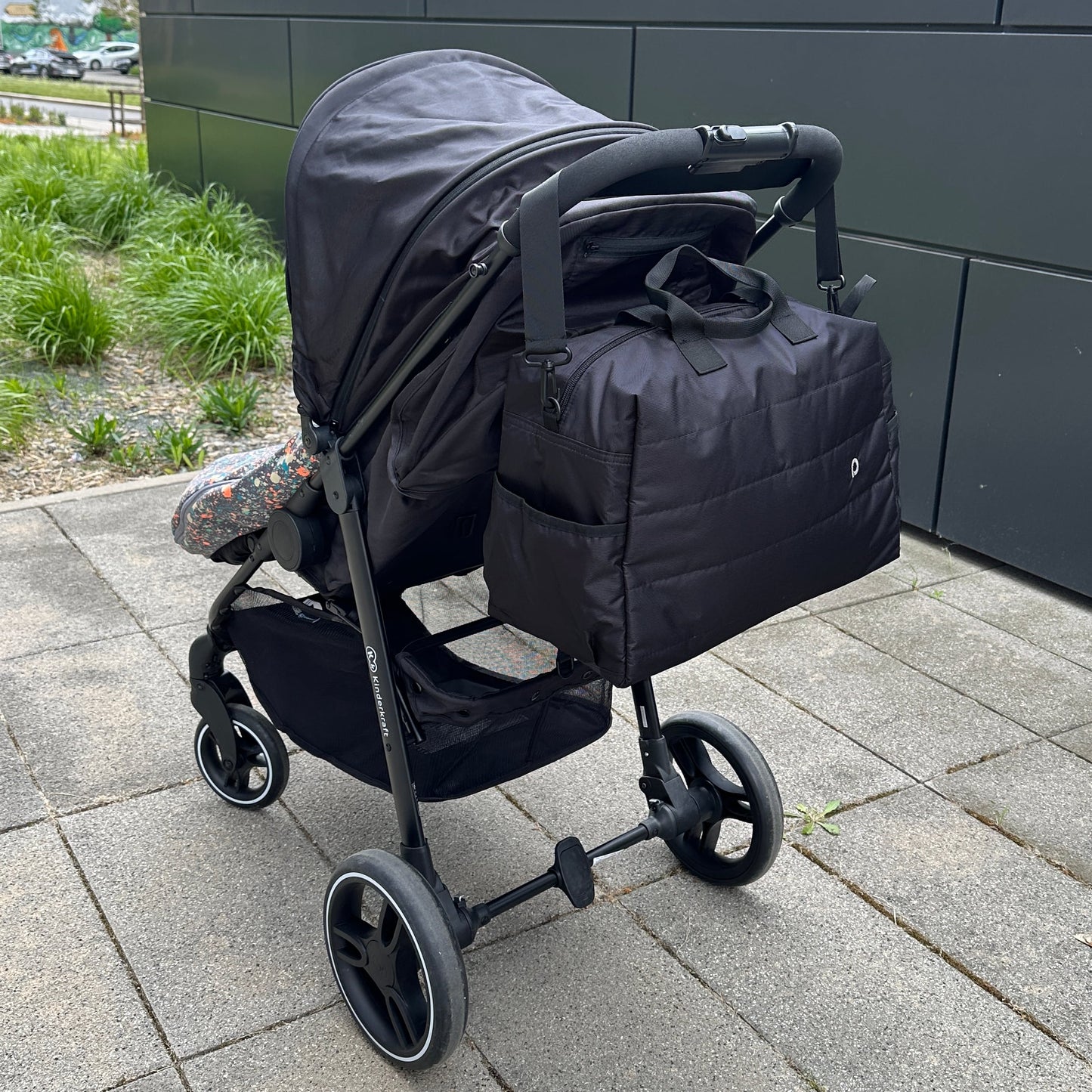 PINKIE Kinderwagentasche Plain Black XL
