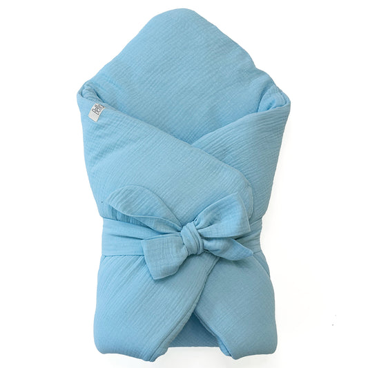 Einschlagdecke Bellou Simple Turquoise BIO Baumwolle