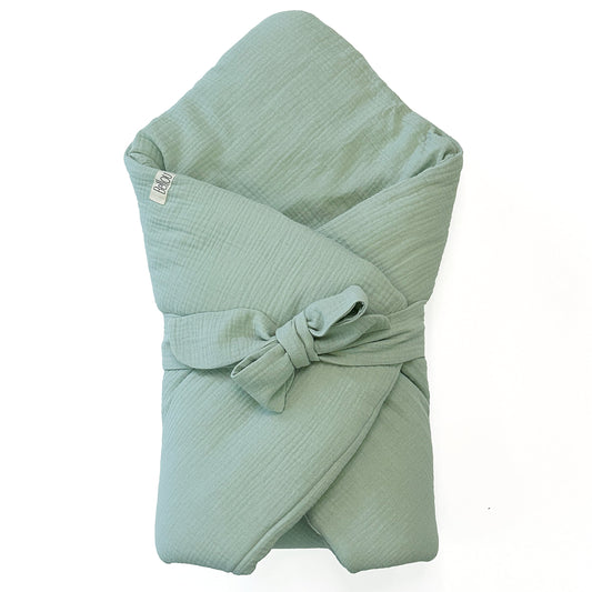 Einschlagdecke Bellou Muslin Mint BIO Baumwolle